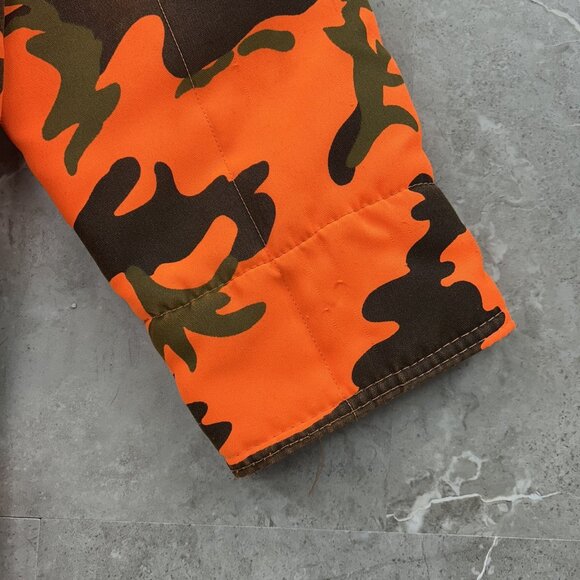 90s Vintage Chiller Killer Jacket Mens Medium Orange Camo Hunting Insulated - Picture 12 of 15